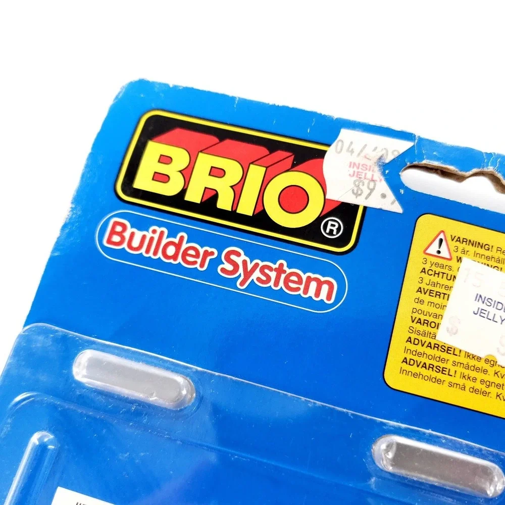 Vintage 1998 Brio Builder System Road Sign Set w/ Articulated Figure 34619 New